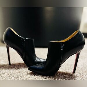Christian Louboutin Black Heeled Ankle Booties